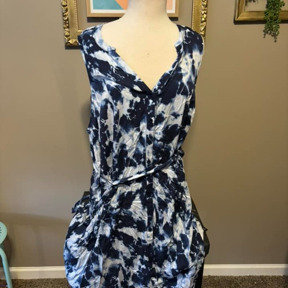 Torrid Blue Tie Dye Dress size 3X (22-24)  NWOT